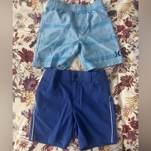 4/4Tswim trunks-Janie and Jack Royal Blue Swim Shorts and 4T Hurley swim trunks
